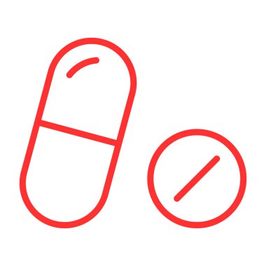 İlaç kapsülü simgesinin vektör illüstrasyonu