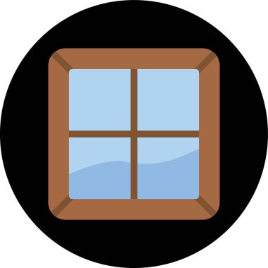 pencere simgesi vektör illüstrasyonu