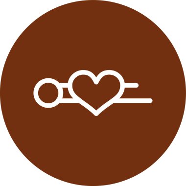 kalp ve ok ikonu. vektör.