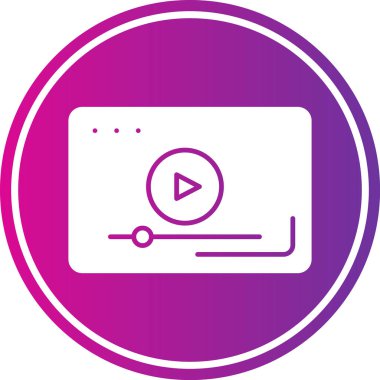 video simgesi vektör illüstrasyonu