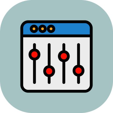 Web simgesi, basit vektör illüstrasyonu