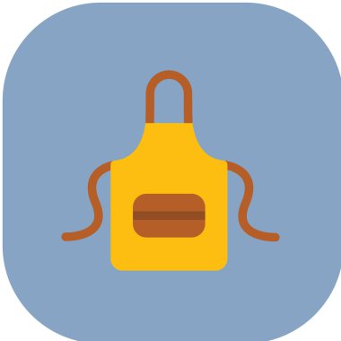 Önlük düz vektör simgesi