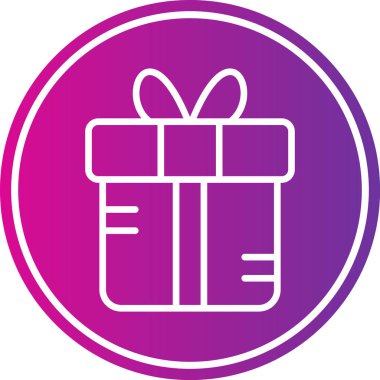 Kişisel ve ticari kullanım için hediye vektör simgesi sembol çizimi..