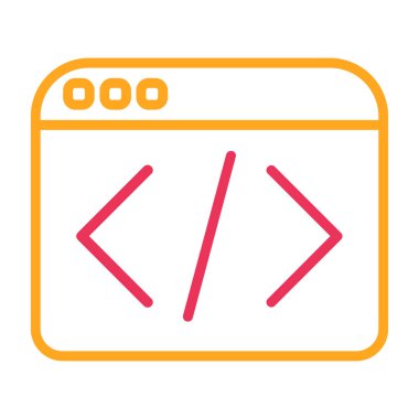 web geliştirme renk çizgisi simgesi.