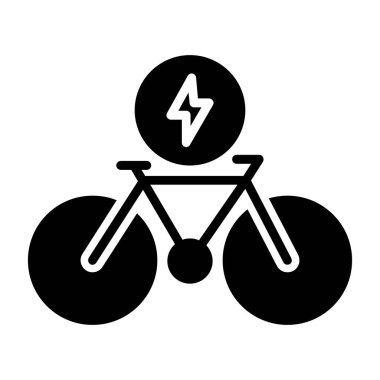 Bisiklet simgesi, vektör illüstrasyonu