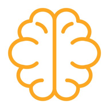 İnsan beyni ikonu ana hat vektörü. İnsan beyni. Beyin beyni