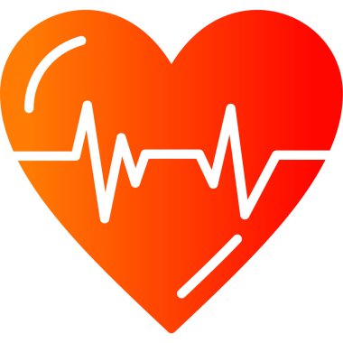 Kalp ikonu vektör illüstrasyonu