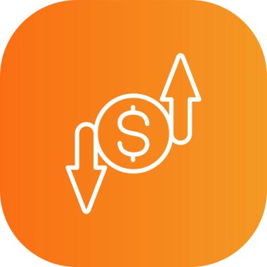 Vektör çizim dolar işareti simgesi