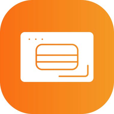 Kredi kartı ikonu vektör illüstrasyonu