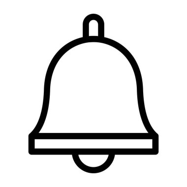 Bell çizgi vektör simgesi