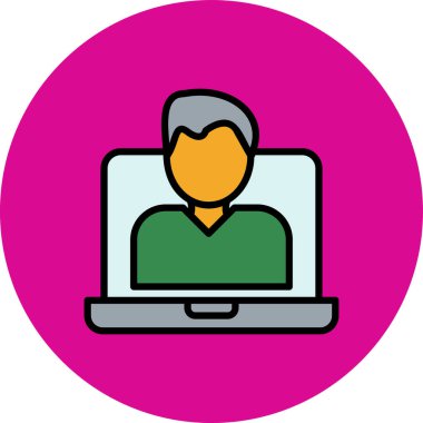 Bir insan simgesinin vektör illüstrasyonu