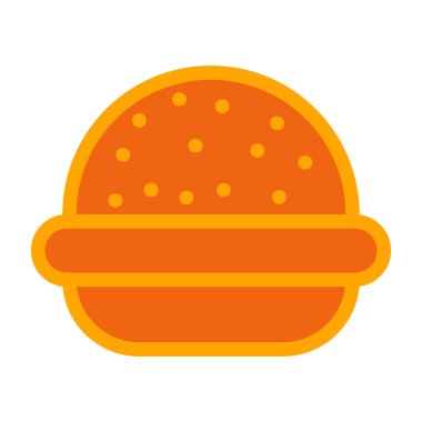 Hamburger ikonu vektör illüstrasyonu