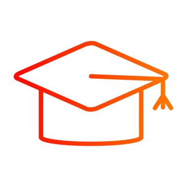 Mezuniyet başlığı simgesi, vektör tasarımı