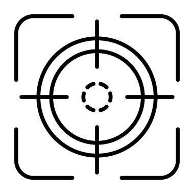 Kamera merceği simgesi, özet biçimi