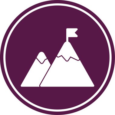 dağ simgesinin vektör illüstrasyonu