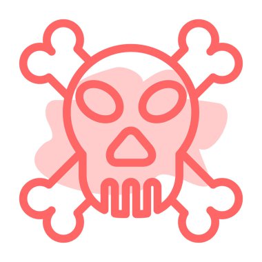 kafatası simgesi modada izole edilmiş arkaplan