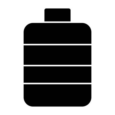 Araba kutusu vektör simgesi. Tarz düz bir ikon, beyaz renk. yuvarlak açılar, gri arkaplan