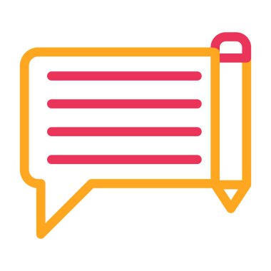 Konuşma balonu. Web simgesi basit illüstrasyon