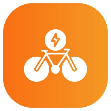 Elektrikli Bisiklet ikonu vektör illüstrasyonu