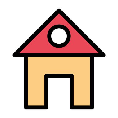 Ev ikonu. vektör illüstrasyonu