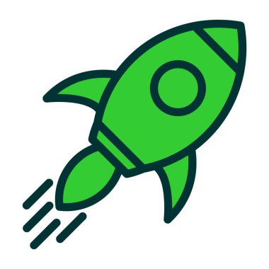 roket ikonu vektör illüstrasyonu