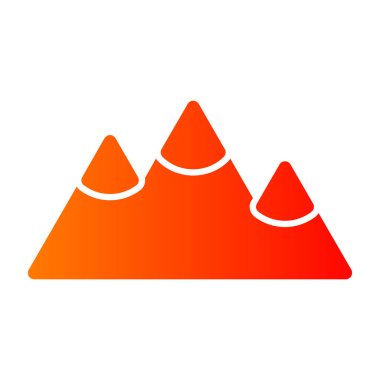 Dağ ikonu. vektör illüstrasyonu