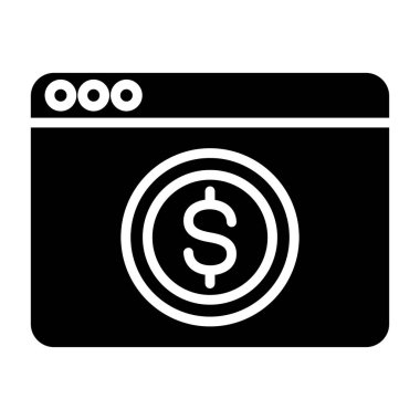 Dolar vektör sembolü düz simge