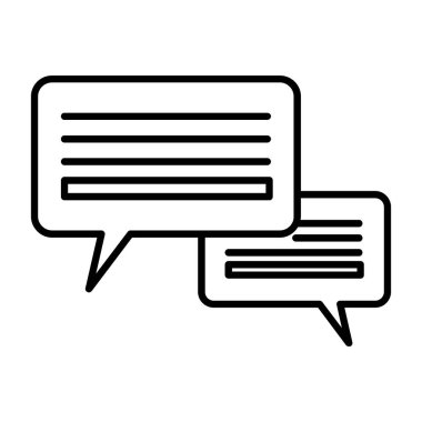 konuşma balonu simgesi, basit tasarım