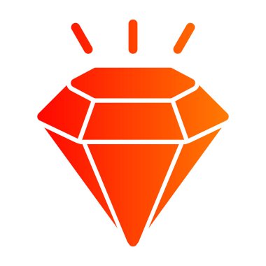 Elmas. Web simgesi basit illüstrasyon