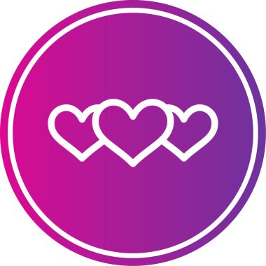 Kalp ikonu vektör illüstrasyonu