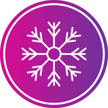 Kar Tanesi Web simgesi, basit vektör illüstrasyonu
