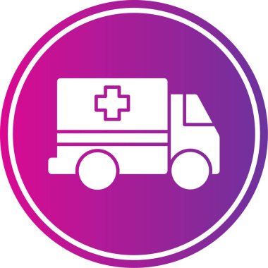 ambulans simgesi vektör illüstrasyonu