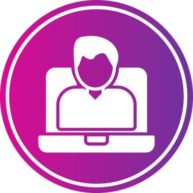 Bilgisayar. Web simgesi basit illüstrasyon