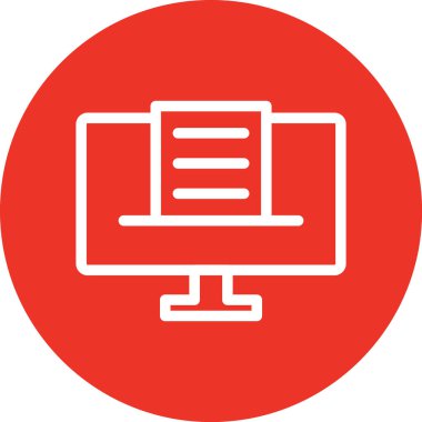 Bilgisayar modern simgesinin vektör illüstrasyonu