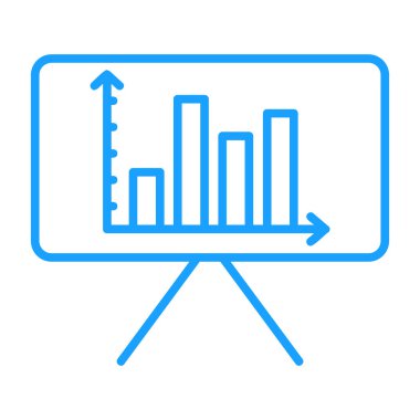 Grafik simgesi vektörlü bar tablosu. Bar grafiği. Grafik işareti. kontur sembolü.