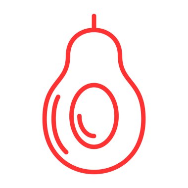 kırmızı armut meyve ikonu vektör illüstrasyon tasarımı