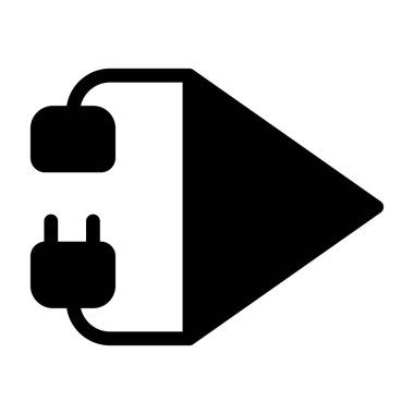 usb simge vektör illüstrasyonu