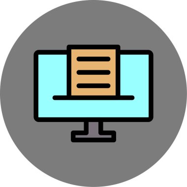 Bilgisayar ekranı. Basit tasarım