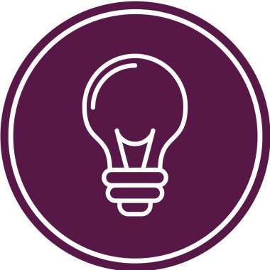 Ampul. Web simgesi basit illüstrasyon