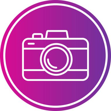 Modern bir kameranın vektör illüstrasyonu