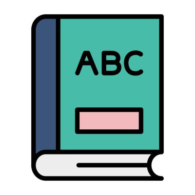 Kitap. Web simgesi basit illüstrasyon