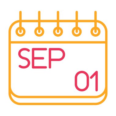 Bir takvim simgesinin vektör illüstrasyonu