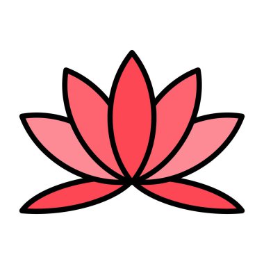 Lotus çiçeği vektör illüstrasyonu