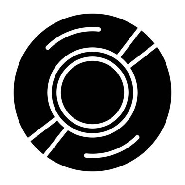 Siyah bir simgenin vektör illüstrasyonu