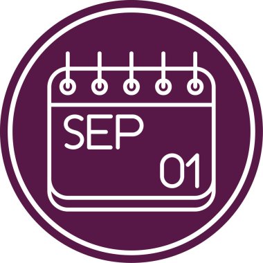 Takvim simgesinin vektör illüstrasyonu