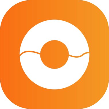 Tek bir turuncu simgenin vektör illüstrasyonu