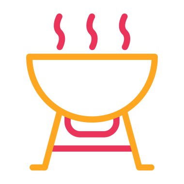 Barbekü. Web simgesi basit illüstrasyon