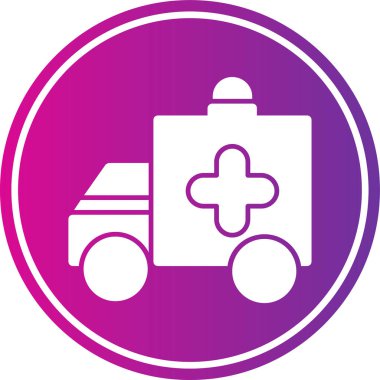 Ambulans simgesinin vektör çizimi