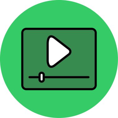 video simgesi vektör illüstrasyonu