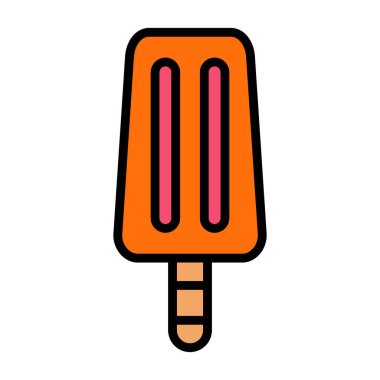 Dondurma simgesinin vektör illüstrasyonu